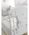Set lettino Funky Azzurra Design con paracolpi, trapunta con imbottitura estraibile e fodera per cuscino