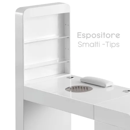 Tavolo Per Manicure Professionale Componibile Con Espositore E Led