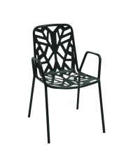 Sedia da giardino con braccioli, antracite