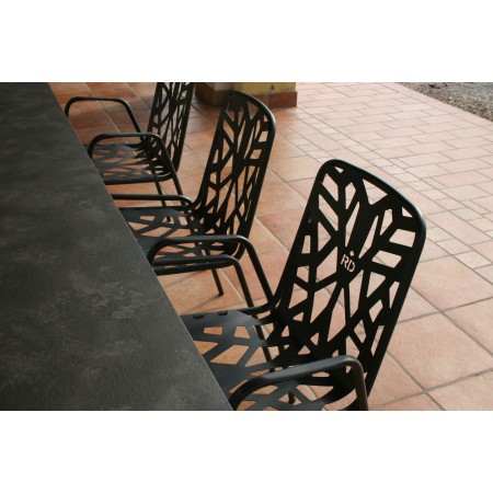 Sedia made in Italy da giardino con braccioli