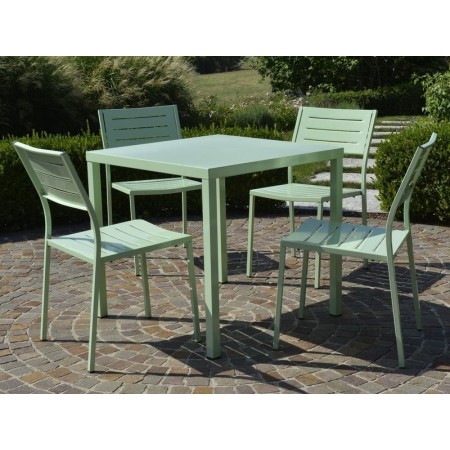 Sedia da giardino impilabile, verde, su richiesta