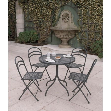 Sedia pieghevole da giardino in acciaio, made in Italy
