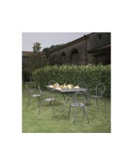 Poltroncina da giardino con braccioli, made in Italy