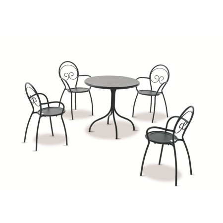 Poltroncina in metallo da esterno, made in Italy
