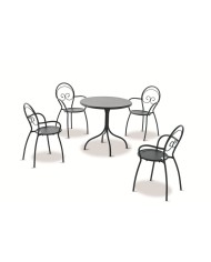 Poltroncina in metallo da esterno, made in Italy