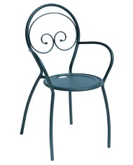 Sedia da giardino con braccioli, made in Italy