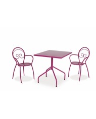 Sedia con braccioli da giardino, colore fucsia su richiesta