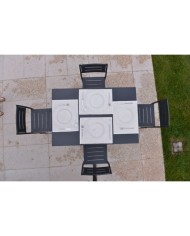 Tavolo rettangolare da giardino in metallo