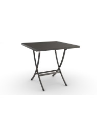 Tavolo pieghevole in acciaio, 80x80 cm, made in Italy