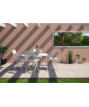 Tavolo pieghevole in acciaio, 80x80 cm, made in Italy, bianco su richiesta