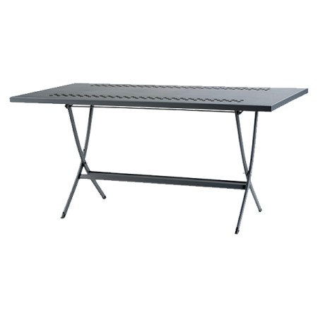 Tavolo da giardino pieghevole, Made in Italy, 140x80 cm
