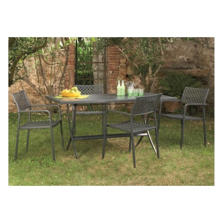 Tavolo da giardino pieghevole, Made in Italy, 160x80 cm