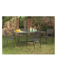 Tavolo da giardino pieghevole, Made in Italy, 160x80 cm