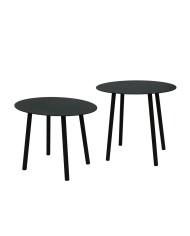 Tavolino ovale da giardino, diverse altezze, Made in Italy, in metallo