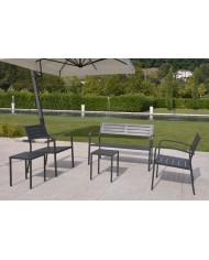 Salottino per outdoor con Divao e poltrone Dorio, colore antracite