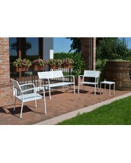 Divano da giardino a 2 posti con poltrone modello Dorio P