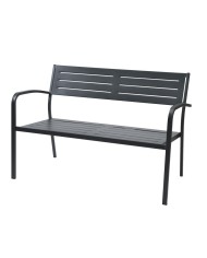 Divano da giardino a 2 posti, in acciaio, Made in Italy