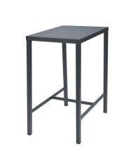 Tavolo alto in metallo, altezza 105 cm, Made in Italy, 60x80 cm
