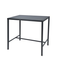 Tavolo alto in metallo, altezza 105 cm, Made in Italy, 120x80 cm
