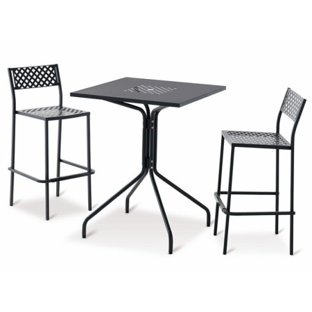 Sgabello in metallo Made in Italy, altezza seduta 75 cm