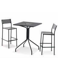 Sgabello in metallo Made in Italy, altezza seduta 75 cm