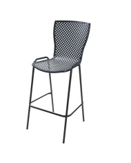Sgabello in metallo Made in Italy, altezza seduta 75 cm