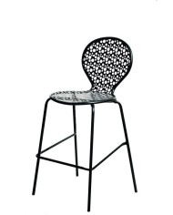 Sgabello in metallo made in Italy, altezza seduta 75 cm