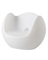 poltroncina lounge in polietilene Slide, bianco