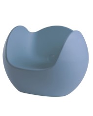 poltroncina lounge in polietilene Slide, blu polvere
