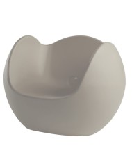 poltroncina lounge in polietilene Slide Design, tortora