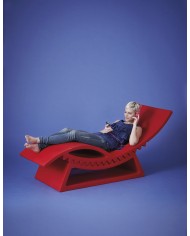 Chaise longue Tic Tac rossa