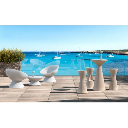 Fade Cofee Table bianco con HPL bianco