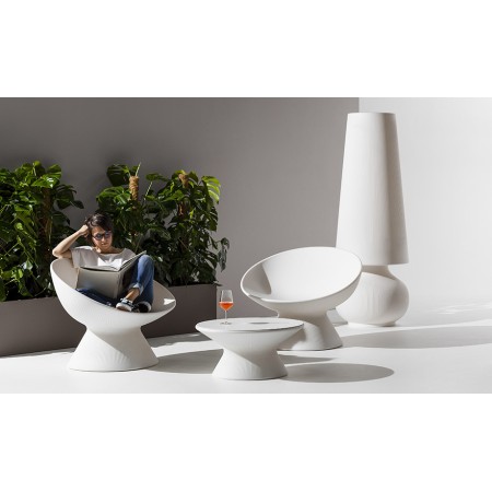Fade Cofee Table bianco con HPL bianco