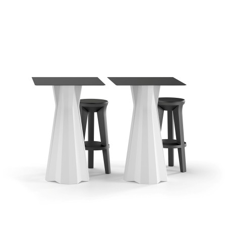 Frozen Square Stool nero
