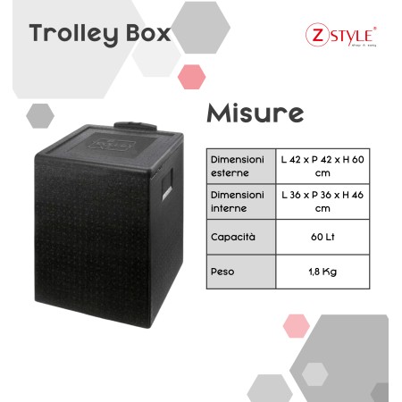 Trolley Box ZStyle - Contenitore Isotermico In EPP Per Alimenti