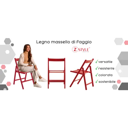 Sedia Pieghevole A Libro Colorata - ZStyle