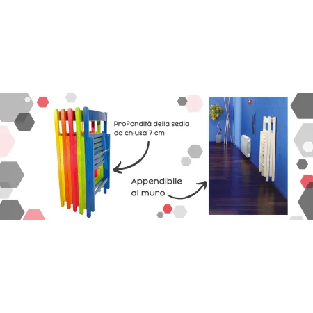 Sedia Pieghevole A Libro Colorata - ZStyle