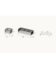 Set Salotto da Giardino Sunset Lounge