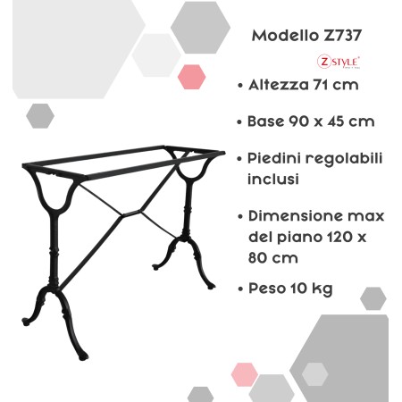 Base Per Tavolo In Ghisa ZStyle - Modello Singer