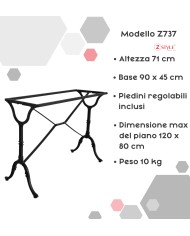 Base Per Tavolo In Ghisa ZStyle - Modello Singer