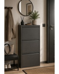 Scarpiera Slim in Metallo 3 Ante
