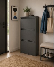 Scarpiera Slim in Metallo 3 Ante