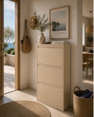 Scarpiera Slim in Metallo 3 Ante