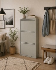 Scarpiera Slim in Metallo 3 Ante