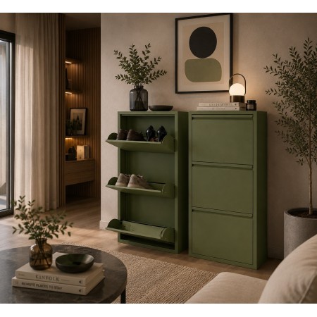 Scarpiera Slim in Metallo 3 Ante