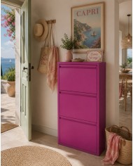 Scarpiera Slim in Metallo 3 Ante