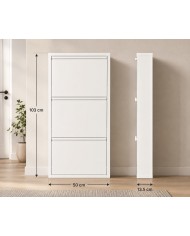 Scarpiera Slim in Metallo 3 Ante
