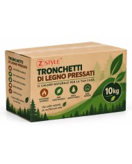 Tronchetti di Legno Pressato ZStyle – Bricchetti per Camino e Stufa