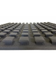 pannello ondulato fonoassorbente per bande larghe